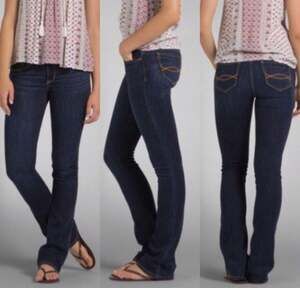Abercrombie & Fitch Emma Low Rise Bootcut Jeans Dark Wash Y2K W28 L33
